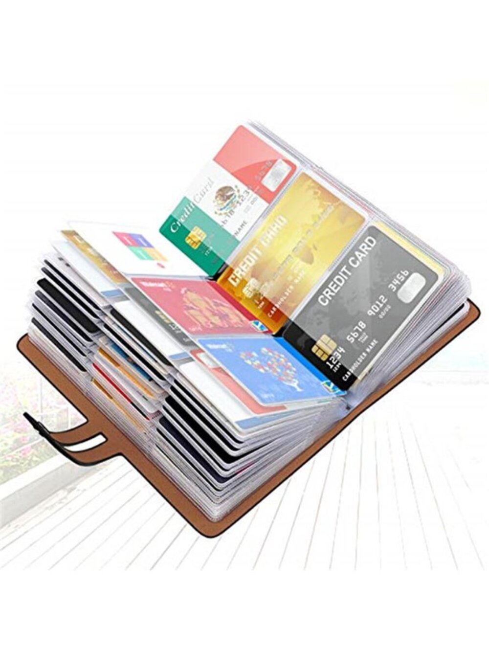 RFID Credit Card Holder Business Card Organizer with 96 Card Slots